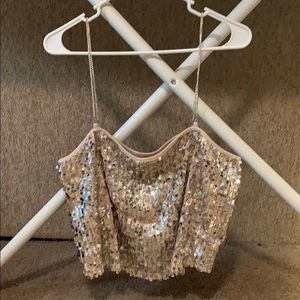 Sequin crop top